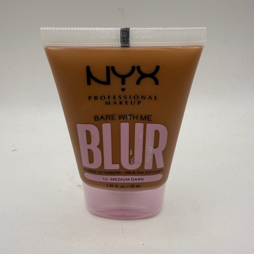 NYX Bare With Me Blur Blurring‎ Tint Foundation 12 Medium Dark BWMBT12 1.01oz